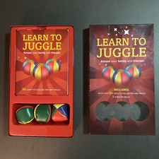 Learn to Juggle Kit 3 Juggling Balls  50  Tips/Tricks Book Complete Used 