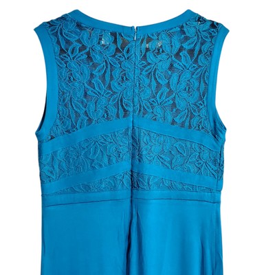 Lane Bryant Dress Womens Plus Size 26 Blue Lace Sleeveless Maxi Stretch  Jersey | eBay