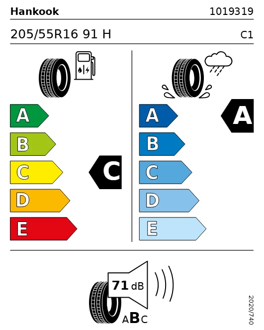 1x 205/55 R16 91H Sommer Reifen Hankook Ventus Prime 2  K115 Demontage - Bild 2 von 4