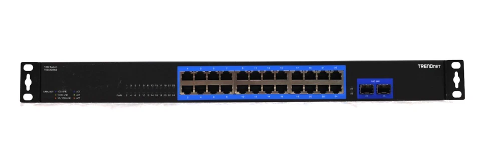 Trendnet TEG-30262 1U 24-Port Gigabit Switch 2x 10G SFP+ Ports - Image 2 of 4