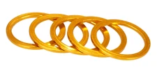 Bicycle BMX or MTB headset spacers for 1 1/8" threadless (SET of 5) 2mm - GOLD