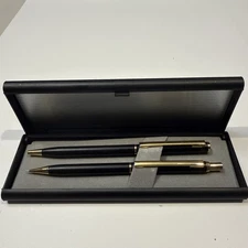 Unbranded Matte Black / Gold Pen and Mechanical Pencil With Original Box