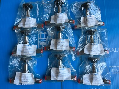 Nupro 6LV-BNBW4 Valve, Manual (Used on a AMAT P-5000 gas panel) (Lot of 9)