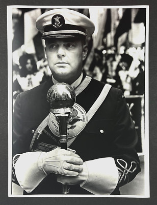 1980s US Coast Guard Guardsman Band Leader Parade Uniform VTG 10.5 x 14 Photo