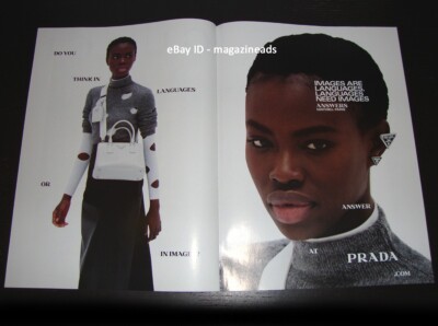 PRADA 2-Page PRINT AD Spring 2021 DIJA KALLON Dialogues Campaign RAF SIMONS