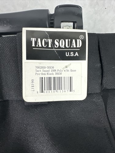 Tact Squad 7002 Polyester 4-Pocket Uniform Trousers SIZE 30 length 30" BLACK NEW - Picture 7 of 12