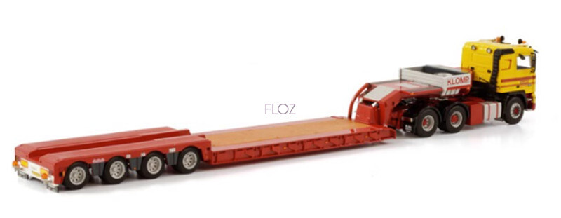 WSI 1/50 VOLVO Lowloader トレーラー for WSI for VOLVO F12 6X2 for NOOTEBOOM EURO LOW LOADER-4 AXLE 1