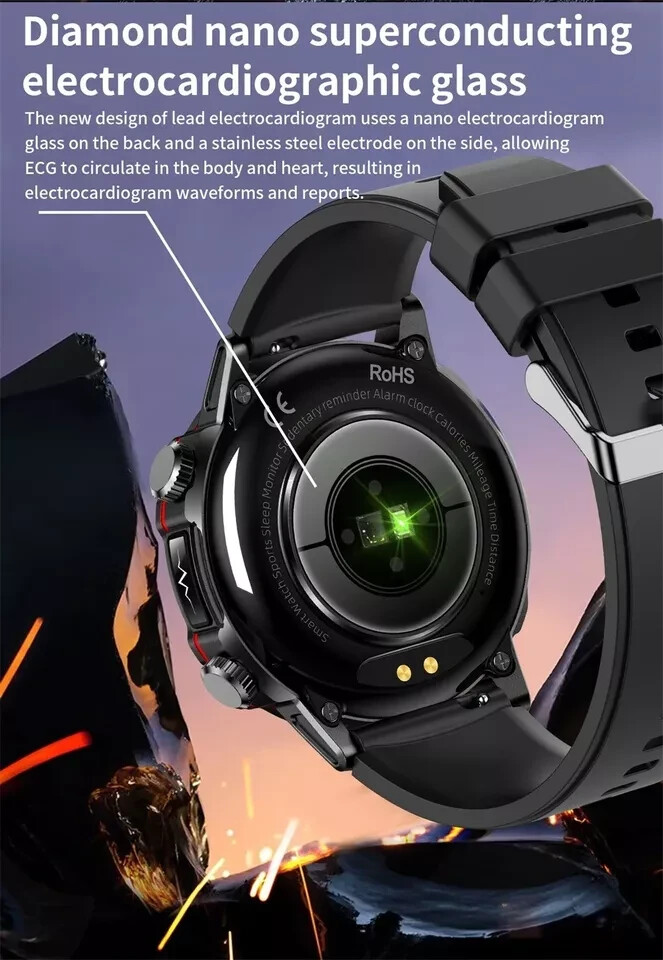 2024 Neue Smartwatch Männer Medizinische Qualität Blutzucker Lipide Harnsaeure Herzfrequenz