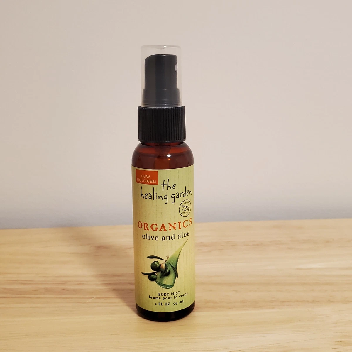 The Healing Garden Organic Olive Aloe Body Mist 2 fl oz