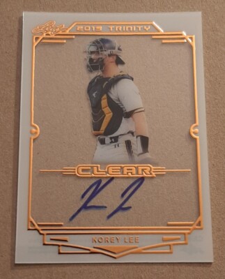 2019 Leaf Trinity Baseball KOREY LEE Clear Auto Bronze Foil XRC Astros Acetate 