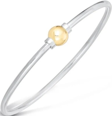 LeStage Genuine Cape Cod Bracelet Sterling Silver & 14K Gold - Designer Jewelry