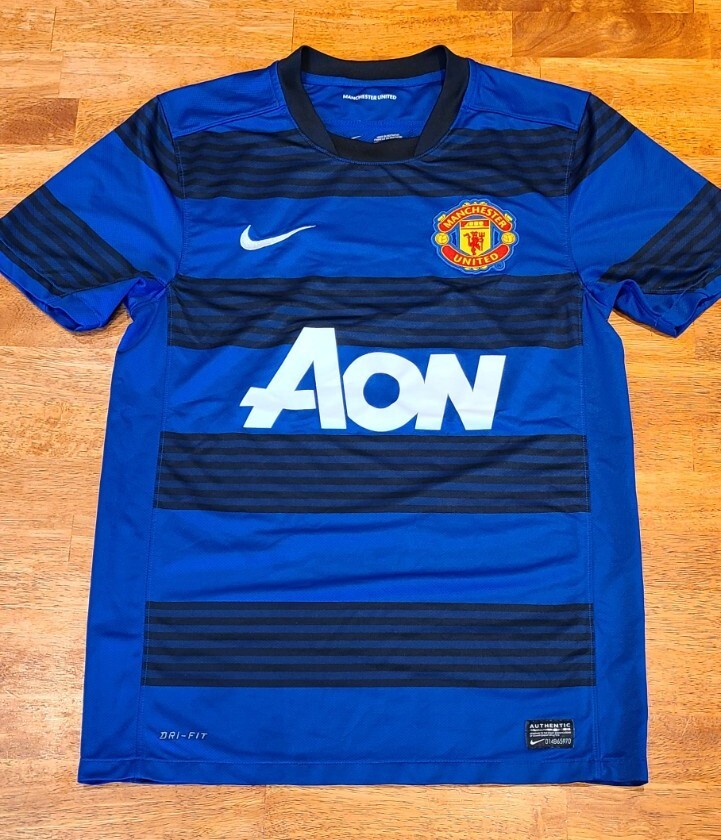 ★MUCENT★ Soccer Uniform Football Sporty Man to Man Navy Gr 2011 Nike Manchester United Away Futbol Shirt Soccer Jersey