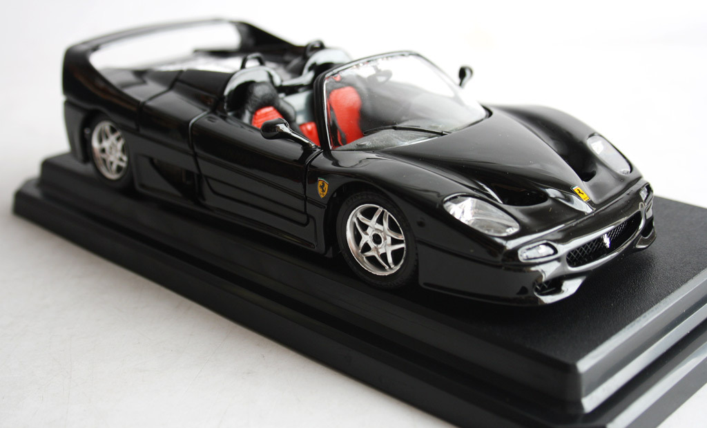 RARE VINTAGE BBURAGO FERRARI F50 1995 BLACK CABRIO 1:24 BIJOUX