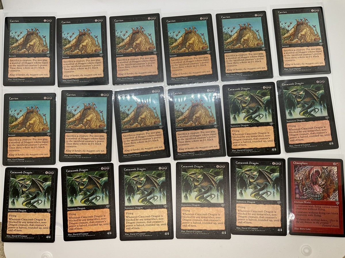 Mtg Lot reserve list Mirage Carrion-Divine Retribution 54 Cards Nm-LP