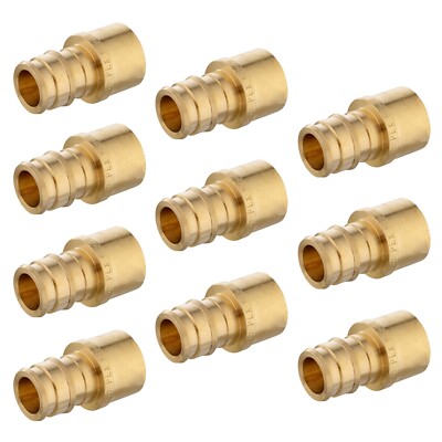 EFIELD 10 PCS Pex-A 1''x1'' Female Sweat Adapter Expansion Brass Fittings, No Lead