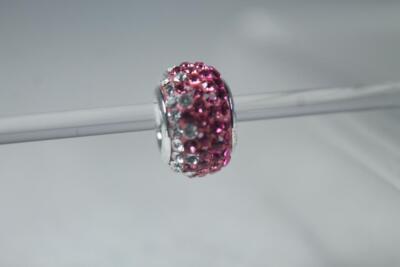 Pink Transition Silverstone Bead By DaVinci Crystals #DB 1-21 NEW