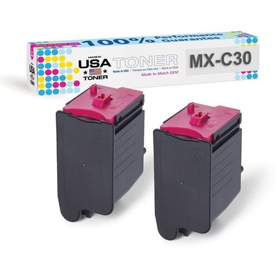 TONER for Sharp MX-C30NTM, MX-C250F, C300P, C300W (Magenta, 2Pack)