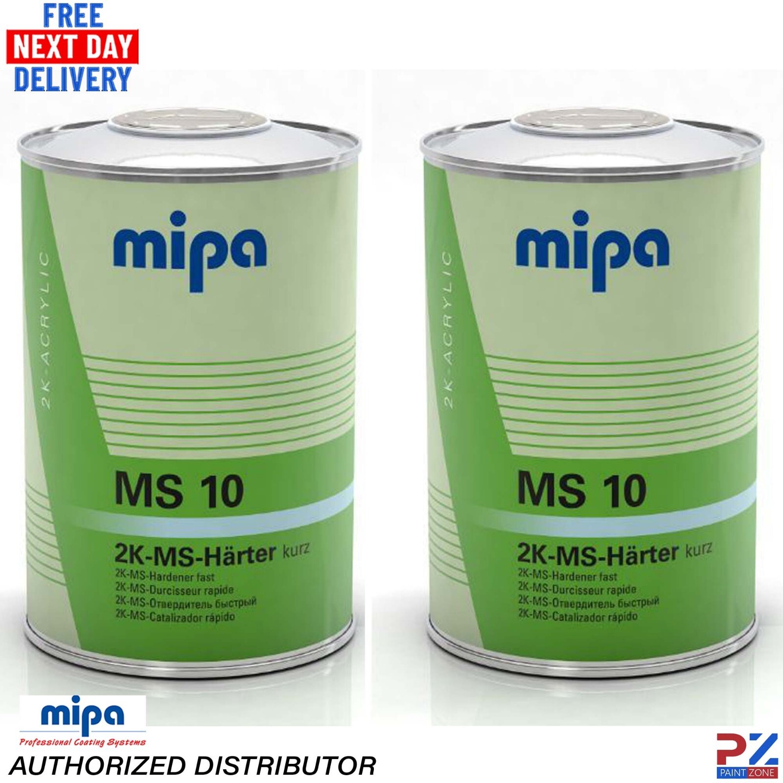 2X Mipa 2K MS10 Hardener 1L – Professional Activator for Paint & Lacquer