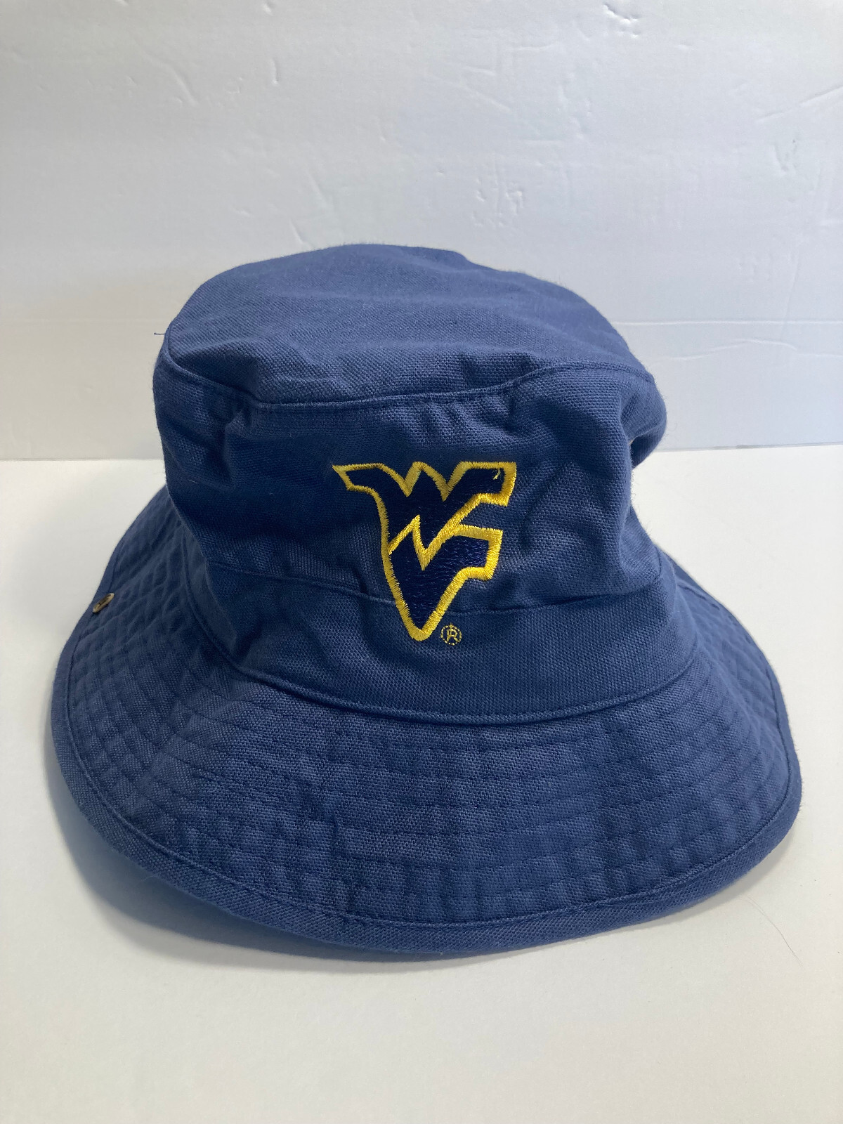 West Virginia Blue Cotton Twill Bucket Hat with Missing Snap by Dog Daze