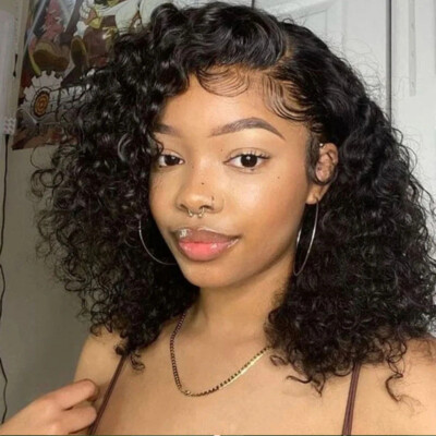 UNice Peruvian Bob Curly Pre Cut Lace Wig Bye Bye Knots Glueless Wigs Human Hair
