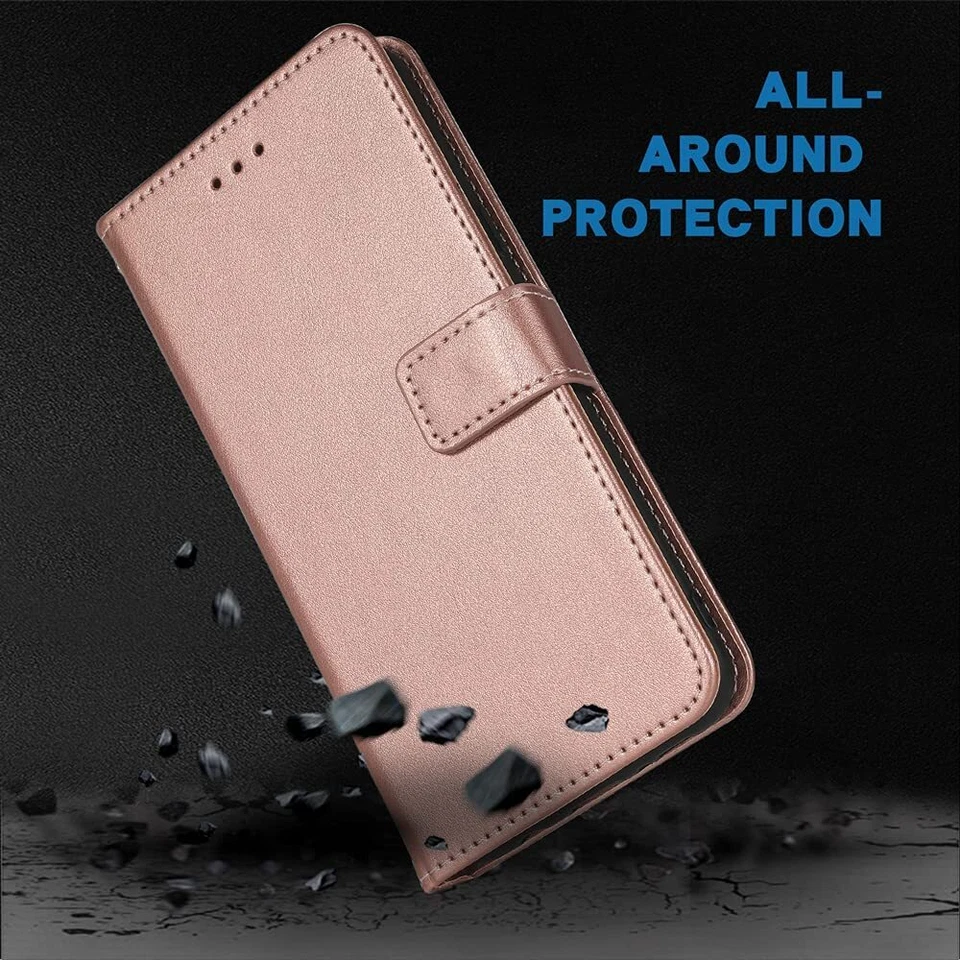 For Motorola Moto e14 E15 g04 g05 G34 Case Leather Flip Wallet Stand Phone Cover - Image 3 of 4