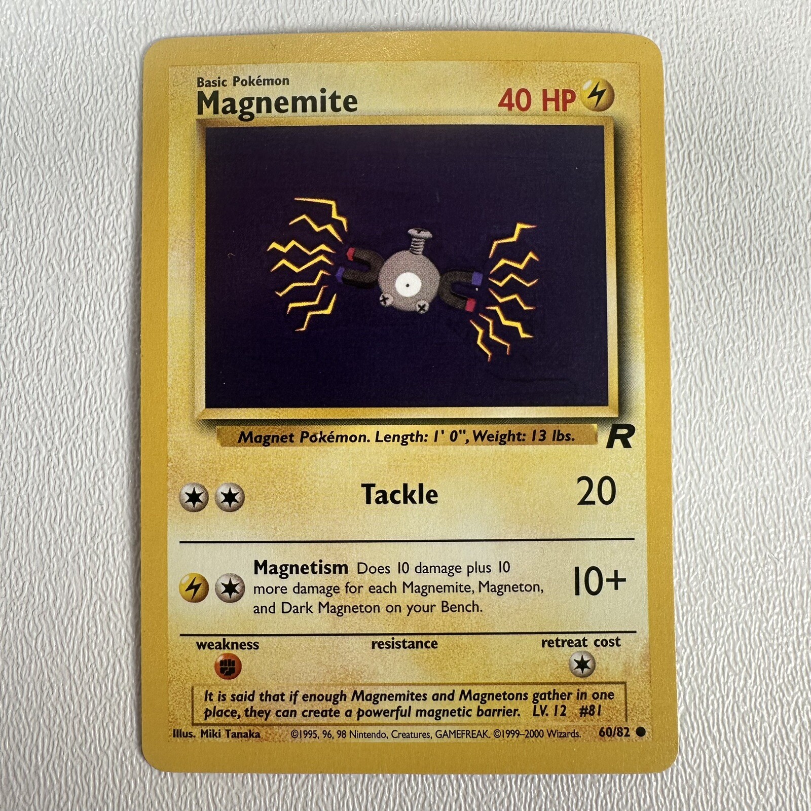 Pokemon TCG Team Rocket #60/82 Magnemite 1st Edition NM