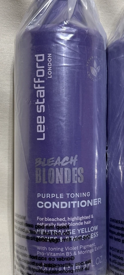 Champú tonificante Lee Stafford Bleach Blondes púrpura semanal tonificación violeta 16,9 oz X2 Foto 2 de 4
