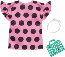 Barbie Complete Looks Pink Poka Dot Dress Fashions 4 Pack New