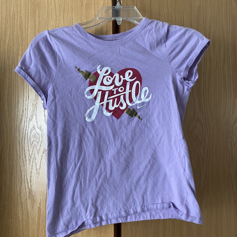 Girls Purple Nike Love To Hustle T-Shirt Size L