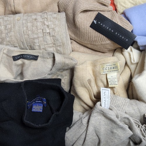 20 cashmere women sweaters diff sizes saks madison sutton charter 3 wool scarves - Picture 11 of 15