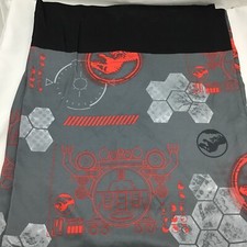 Jurassic World Bedding Dinosaurs Full Flat Sheet Black Gray Red Polyester EUC