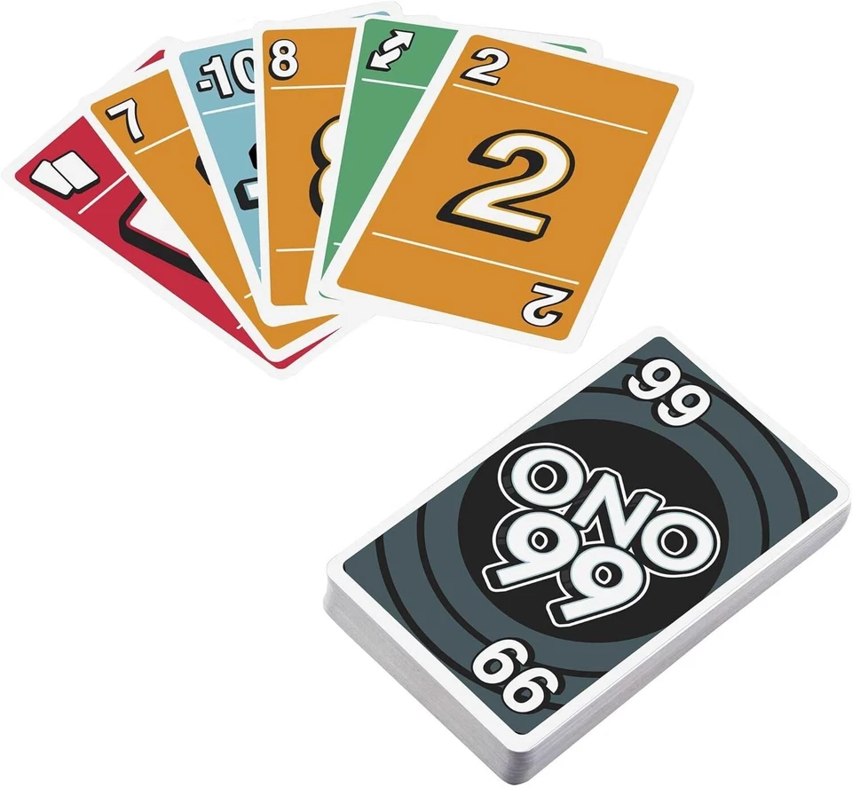 UNO ONO 99 Card Game for Kids & Families, 2 to 6 Players, Adding Numbers, Gift - Image 2 of 4