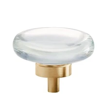 Amerock | Cabinet Knob | Clear/Champagne Bronze | Glacio