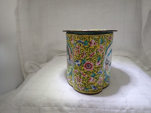 Antique Chinese CANTON enamel box, Qing - Imagen 4 de 6
