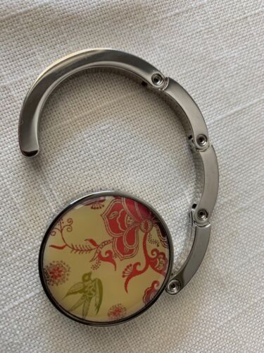 Handbag/Purse Hanger+Pouch "hang" Blue Bird/Floral Key Ring Chain/New in Box - Picture 2 of 5
