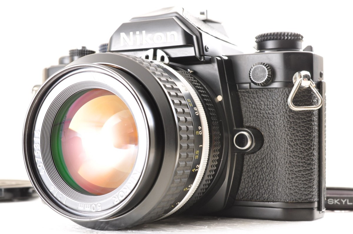 Nikon FM Black 35mm SLR Film Camera /Ai 50mm f1.4 MF Lens