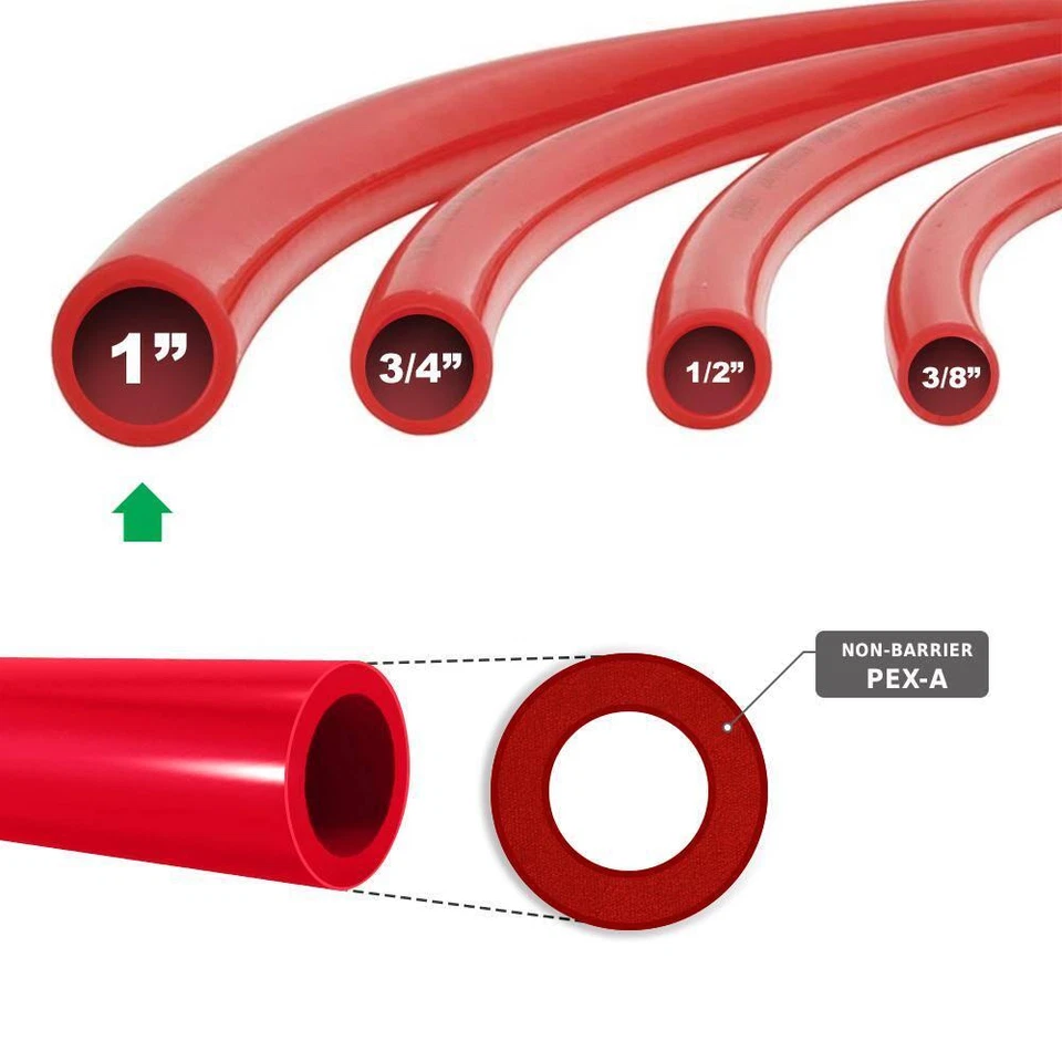 1 in. x 100 ft. Red Polyethylene PEX Non-Barrier Pipe and Tubing for Potable - Image 3 of 4