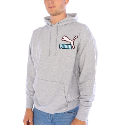 Puma Fandom Hoodie Herren Kapuzenpullover hellgrau 44384