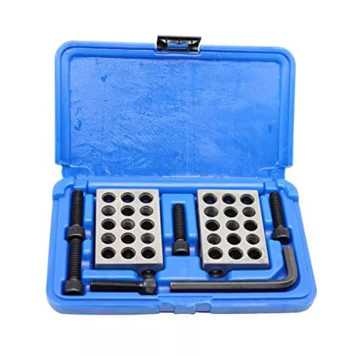 Ultra Precision 1-2-3 Blocks Set with Screw Matched Pair 23 Holes .0001" Squa...