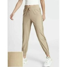 Athleta Brooklyn Textured Jogger in Windowpane Taupe Size 4