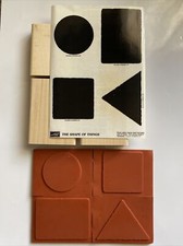 Stampin Up The Shape of Things Large Block Background Shapes Rubber Stamps