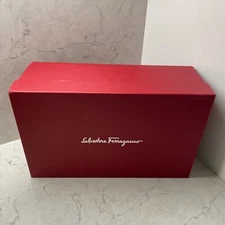 Salvatore Ferragamo Red Cardboard Shoes Empty Box - L 13.5" x W 8.5" x H 4.7"