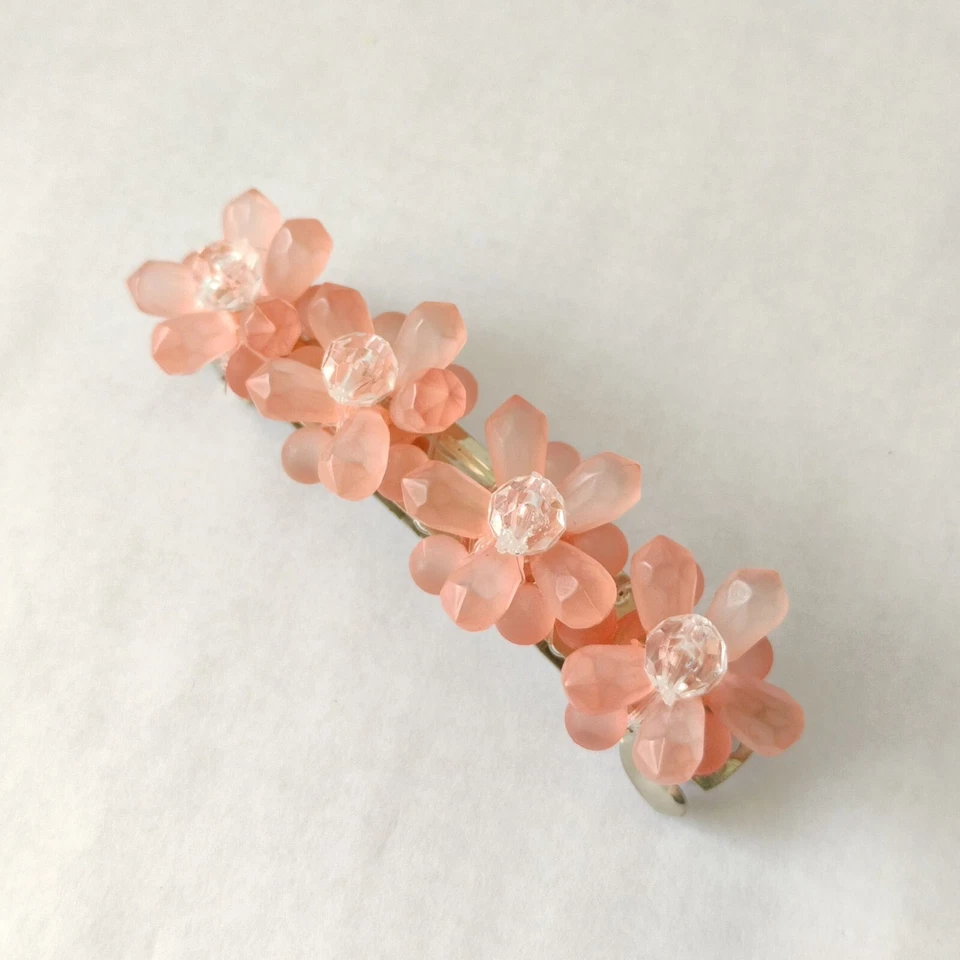 Розовый матовый бусина цветок кластер волос заколка декоративный цветок бусина заколка для волос - Изображение 2 из 4