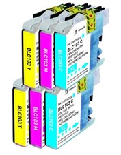 6 PK Print Ink Set fits Brother LC101 LC103 MFC-J450DW MFC-J470DW MFC-J650DW