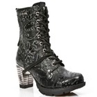Scarpe da donna nero New Rock con tacco alto: 8-11 cm
