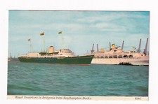 Postcard Shipping Royal Departure In Britania From Southampton Docks