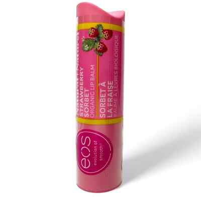 Eos 100% Natural & Organic Lip Balm Stick - Strawberry Sorbet 0.14 oz