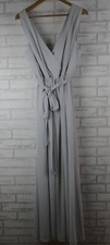Esther Luxe womens maxi dress grey 16 v-neck sleeveless evening