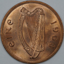 1968 Ireland 1 Penny, Uncirculated (#1)
