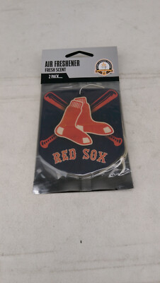 New MLB  Double Side Print 2 Pack Car Hanging Air Freshener Boston Red Sox